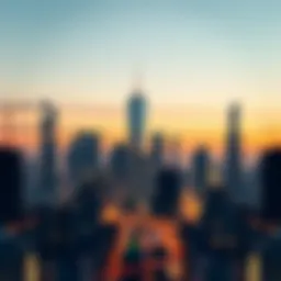 A futuristic skyline representing economic growth