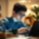 User analyzing loan options with a calculator