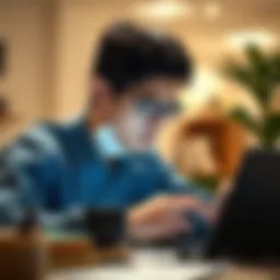 User analyzing loan options with a calculator