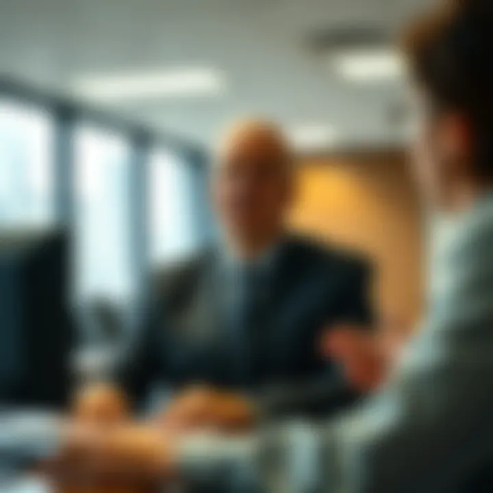 Illustration depicting administrative oversight in a corporate environment