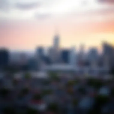 Understanding Market Dynamics A city skyline illustrating diverse neighborhoods and market trends