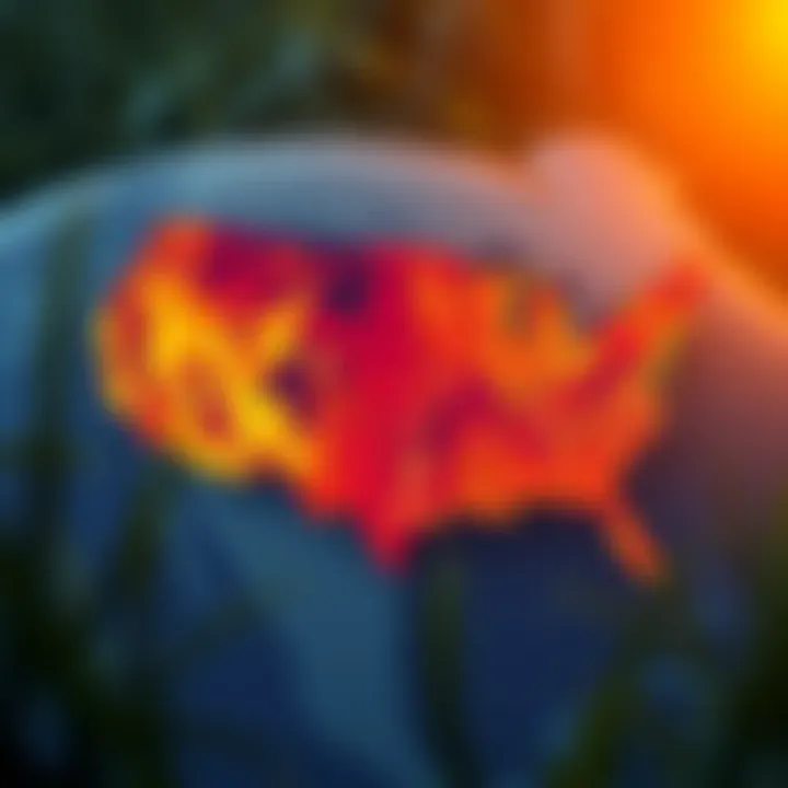 Map showcasing solar potential across different regions