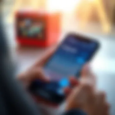 Innovative Digital Banking Solutions Digital banking app on a smartphone with financial data