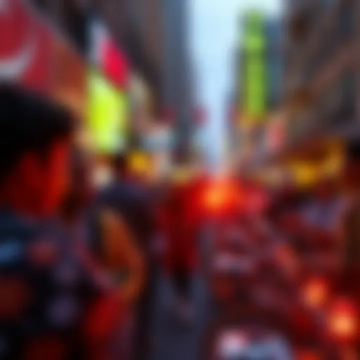 A vibrant representation of a crowdfunding campaign in action