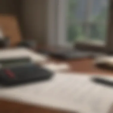 Calculating Student Loan Refinancing Options A calculator and student loan documents on a desk