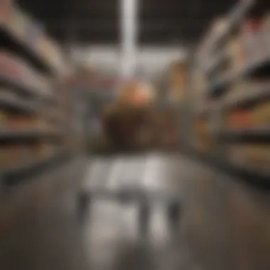 Shopping cart filled with groceries and Chase Sapphire card