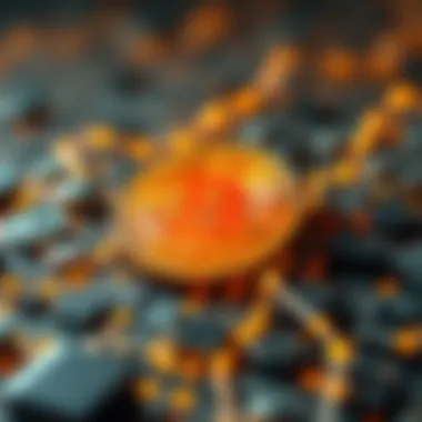 Blockchain Technology and NFTs Visual representation of blockchain technology underpinning NFTs