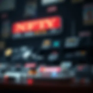 Enthralling NFT Collections A captivating digital artwork representing NFT collections