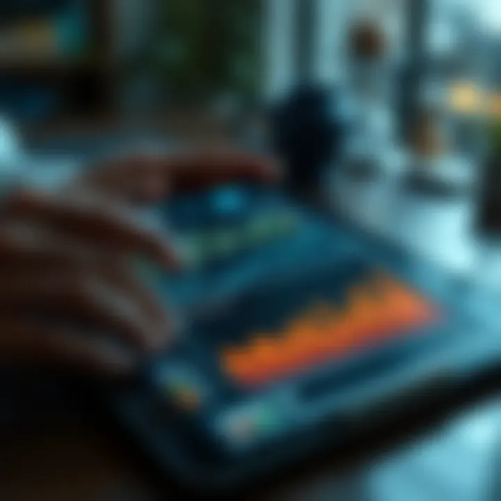 Visualization of Financial Data in Research Financial data visualization on a tablet