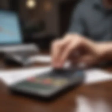 Financial Analysis for Debt Counsellors A person analyzing financial documents with a calculator
