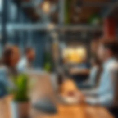 A vibrant co-working space filled with fresh ideas and collaboration