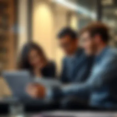 A mentor guiding a newcomer through professional growth