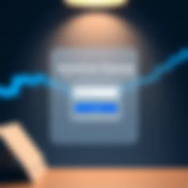 Illustration of the login process for account access