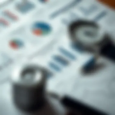 Financial Insights and Analysis Close-up of financial documents with charts