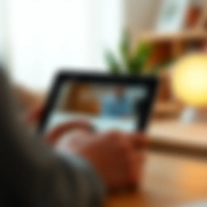 A close-up of a digital device showing an insurance provider's website