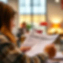 Student reviewing tax documents for potential refunds