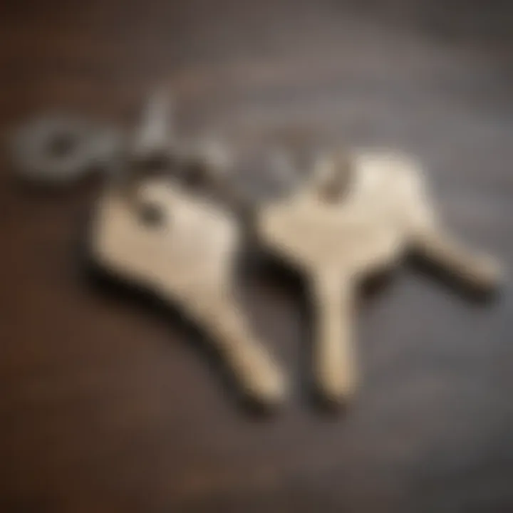 House keys representing new beginnings post-divorce