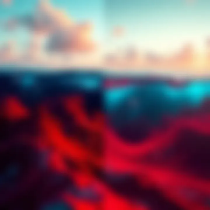 Comparison of red ocean and blue ocean environments