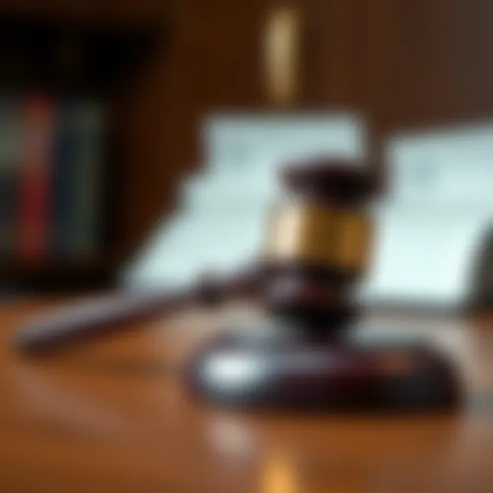 A gavel symbolizing legal judgment and bankruptcy