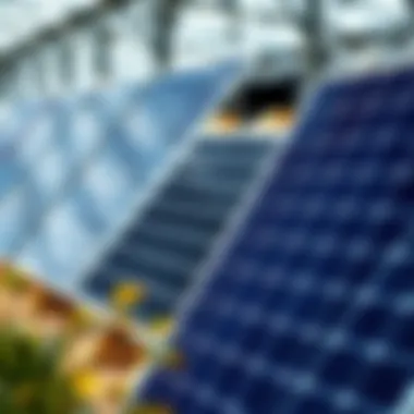Different types of solar panels on display