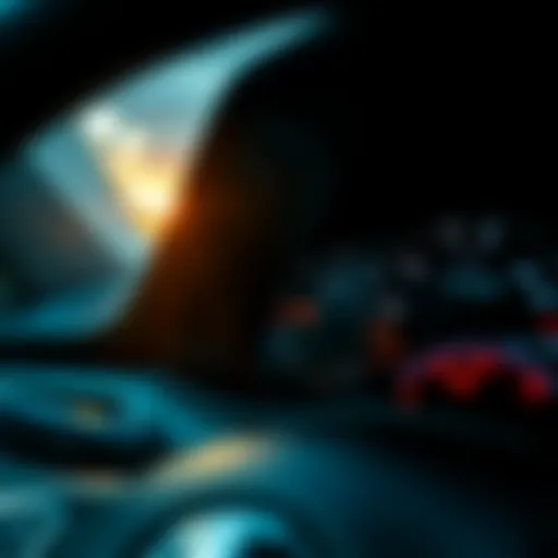 A close-up of a car dashboard displaying financial metrics.